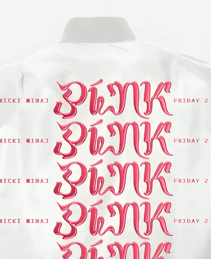 Nicki Minaj Pink Friday 2 Ma-1 Bomber Jacket Back Detailing