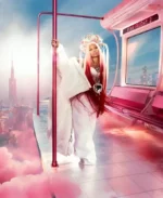 Nicki Minaj Pink Friday 2 White Bomber Jacket Detailing