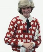 Princess Diana Black Sheep Sweater in Red