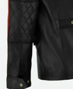 Vin Diesel Fast and Furious 8 Premiere Black Leather Jacket Cuffs Close Up