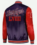 Las Vagas Super Bowl LVIII Purple Jacket Back