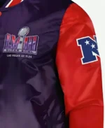 Las Vagas Super Bowl LVIII Purple Jacket Sleeves