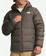 Men’s Roxborough Luxe Hooded Jacket Front Brown