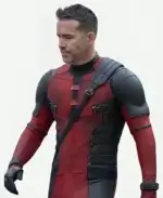 Ryan Reynolds Deadpool 3 Wade Wilson (2024) Red and Black Leather Jacket 2