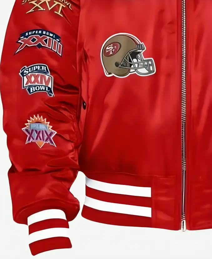 San Francisco 49ers MA-1 Red Jacket Rb knit