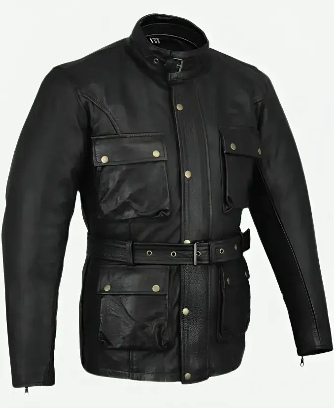 Trialmaster Black Leather Jacket - Jacket Era