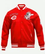Cincinnati Reds Retro Varsity Jacket Red Color