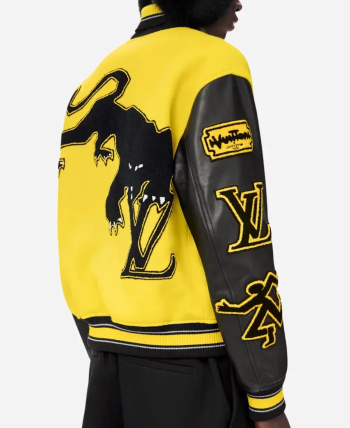 Louis Vuitton Varsity Jacket Yellow Back