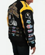 Pittsburgh Steelers 6x Super Bowl Champions Black and Yellow Jacket Side Look