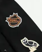 Boston Bruins OVO x NHL Black Jacket Other Sleeves Closeup