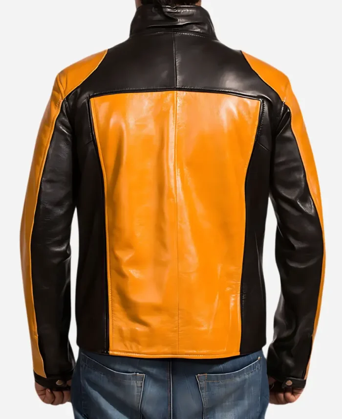 Cole Macgrath Yellow Leather Jacket Back