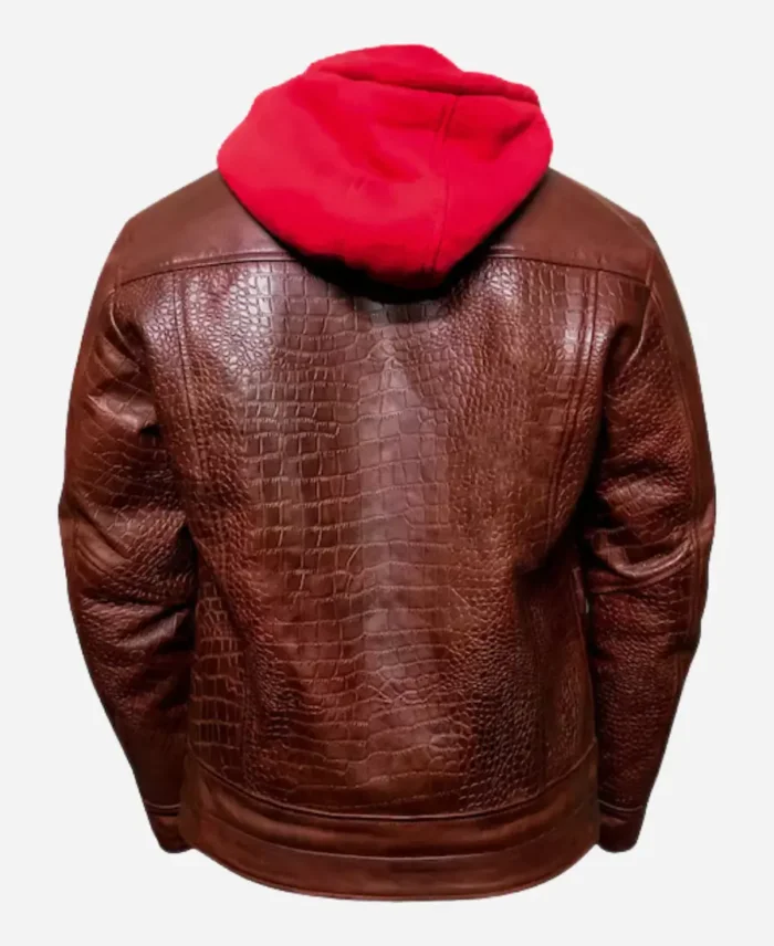 Jason Todd Red Hood Leather Jacket Back