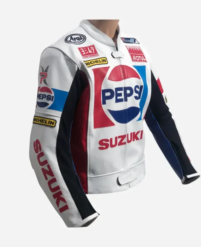 Kevin Schwantz Pepsi Suzuki Leather Jacket Side 2