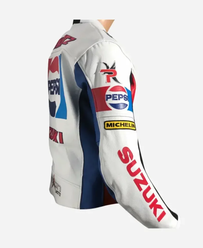 Kevin Schwantz Pepsi Suzuki Leather Jacket Side