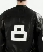 Seinfeld David Puddy Black 8 Ball Jacket Back