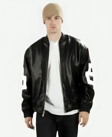 Seinfeld David Puddy Black 8 Ball Jacket Front