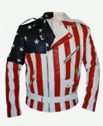 American Flag Leather Jacket