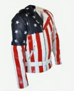 American Flag Leather Jacket Right Arm