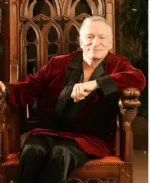 American Publisher Hugh Hefner Playboy Red Velvet Coat