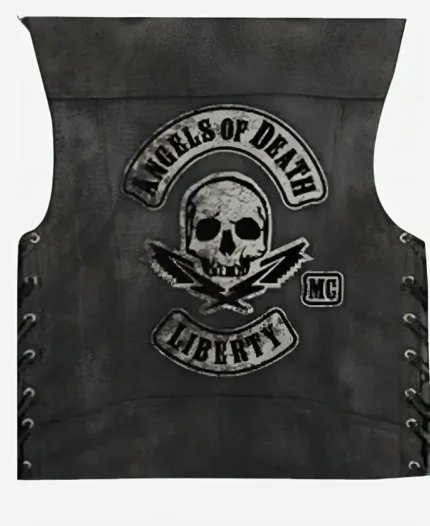 Angels Of Death Liberty Leather Vest Back