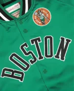 Boston Celtics Mitchell & Ness Classic jacket Detailing