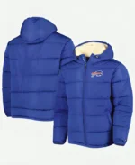 Buffalo Bills Blue Hooded Puffer Jacket For Men And Women