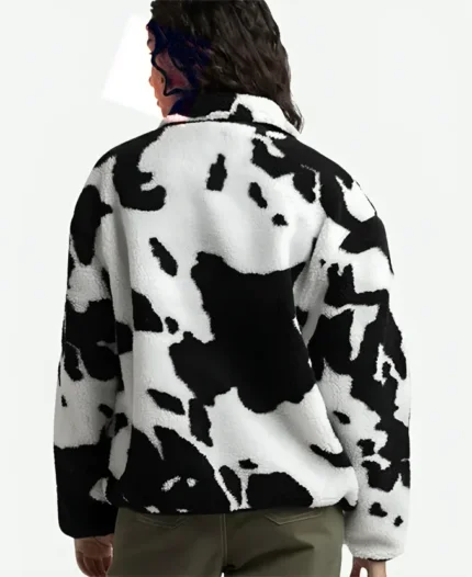 Cow Print North Face Jacket Back
