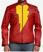 DC Super Hero Shazam Biker Jacket Front