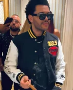 Dawn FM The Weeknd’s Birthday One-of-One Full-Snap Black Varsity Jacket