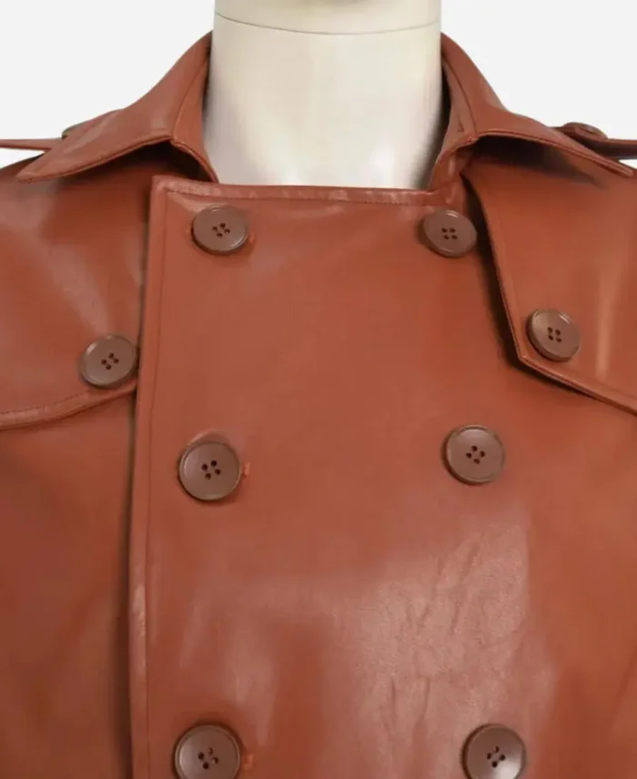 Doctor Who 15th The Doctor Leather Coat Button Detailing