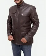 Deadpool Brown Leather Jacket