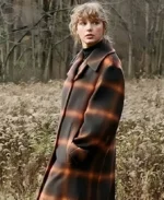 Evermore Taylor Swift’s Plaid Brown Color Trench Coat Shoot
