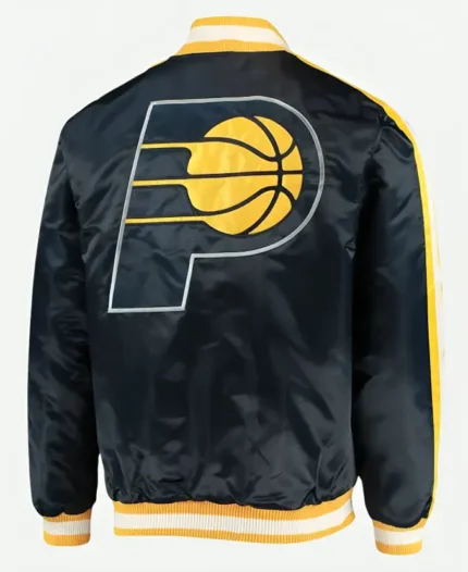 Indiana Pacers The Offensive Navy Versity Jacket Back