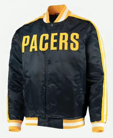 Indiana Pacers The Offensive Navy Versity Jacket Front