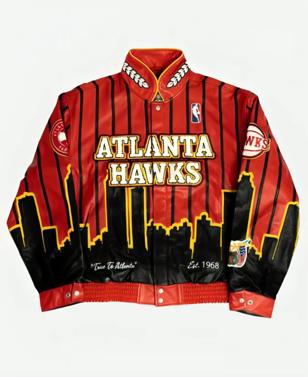 Jeff Hamilton X ATL Hawks Leather Jacket - Jacket Era