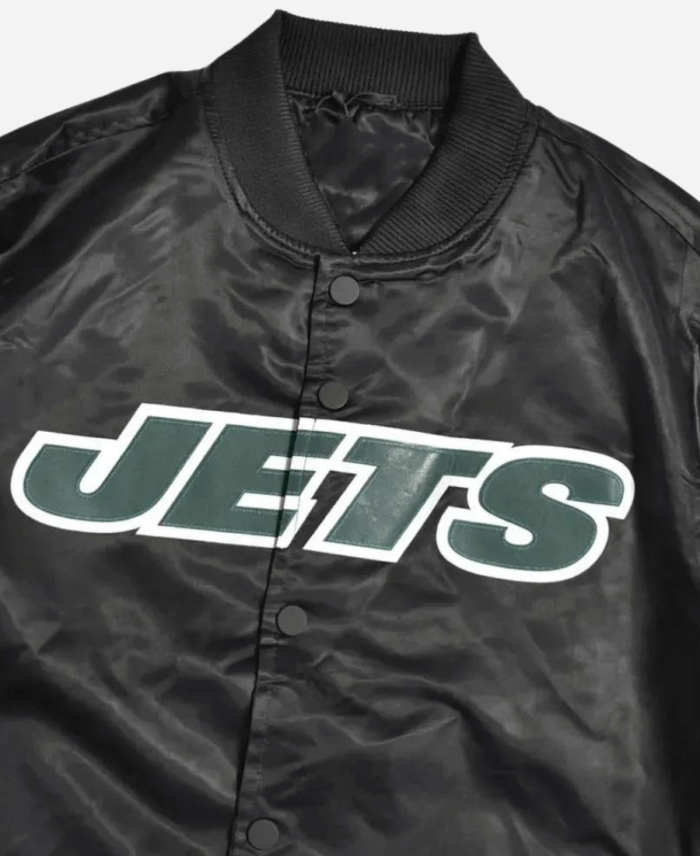 NY Jets Wordmark Black Jacket Detailing
