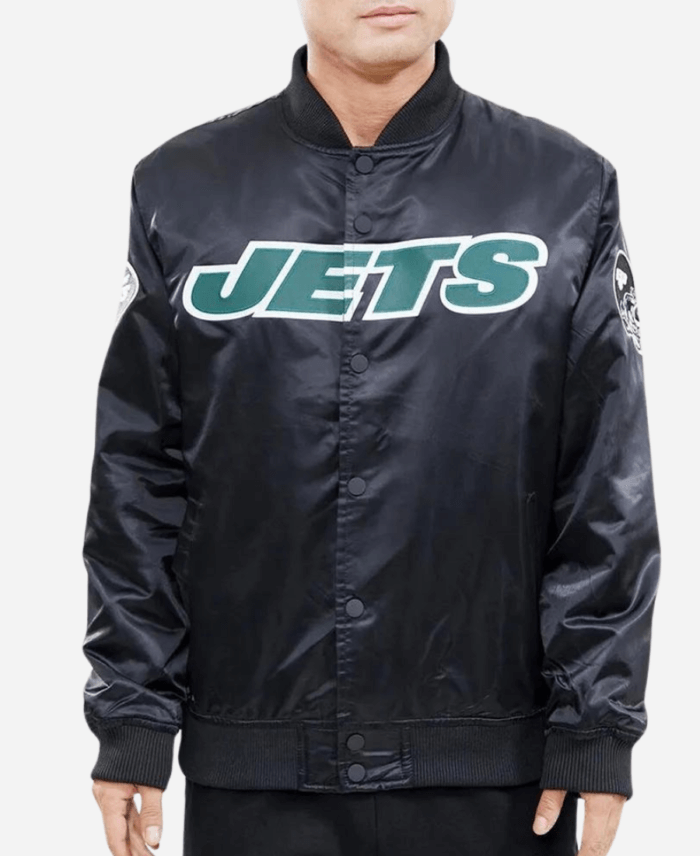 NY Jets Wordmark Black Starter Jacket