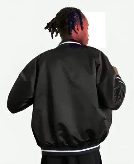 NY Yankees Black Lightweight Baseball Jacket Back