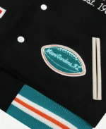 OVO x NFL Miami Dolphins Jacket Detailing