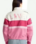 Pink Polo Racer Jacket Back