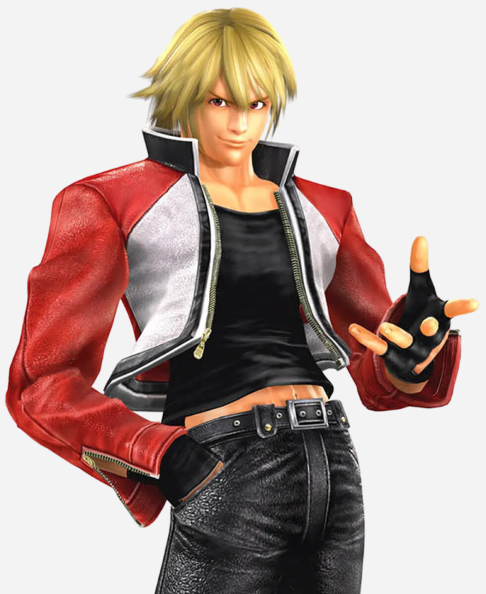 Rock Howard King of Fighters XIV White and Red Leather Jacket