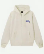 Stussy Sara Zip Hoodie White