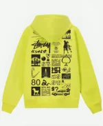 Stussy Sara Zip Hoodie Yellow Back