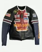 Vanson Star Motorcycle Jacket Front