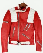 2019 Movie Charlie’s Angels Kristen Stewart Red Leather Jacket