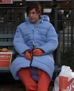 Adam Sandler 2000 Movie Little Nicky Blue Padded Long Puffer Jacket