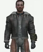 Armor Fallout 4 Bomber Brown Fur Lined Leather Jacket