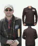Christian Slater Brown Cotton Jacket