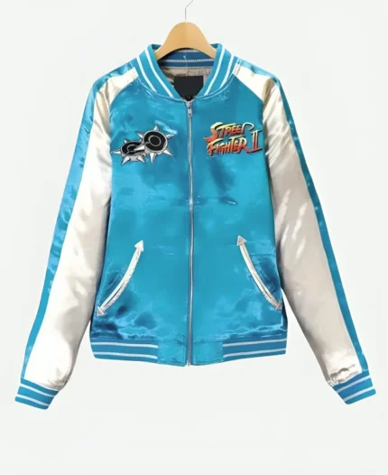 Chun Li Bonus Stage Street Fighter Jacket Blue