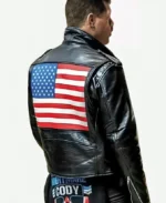 Cody Rhodes US Flag WWE Black Leather Jacket For Men And Women